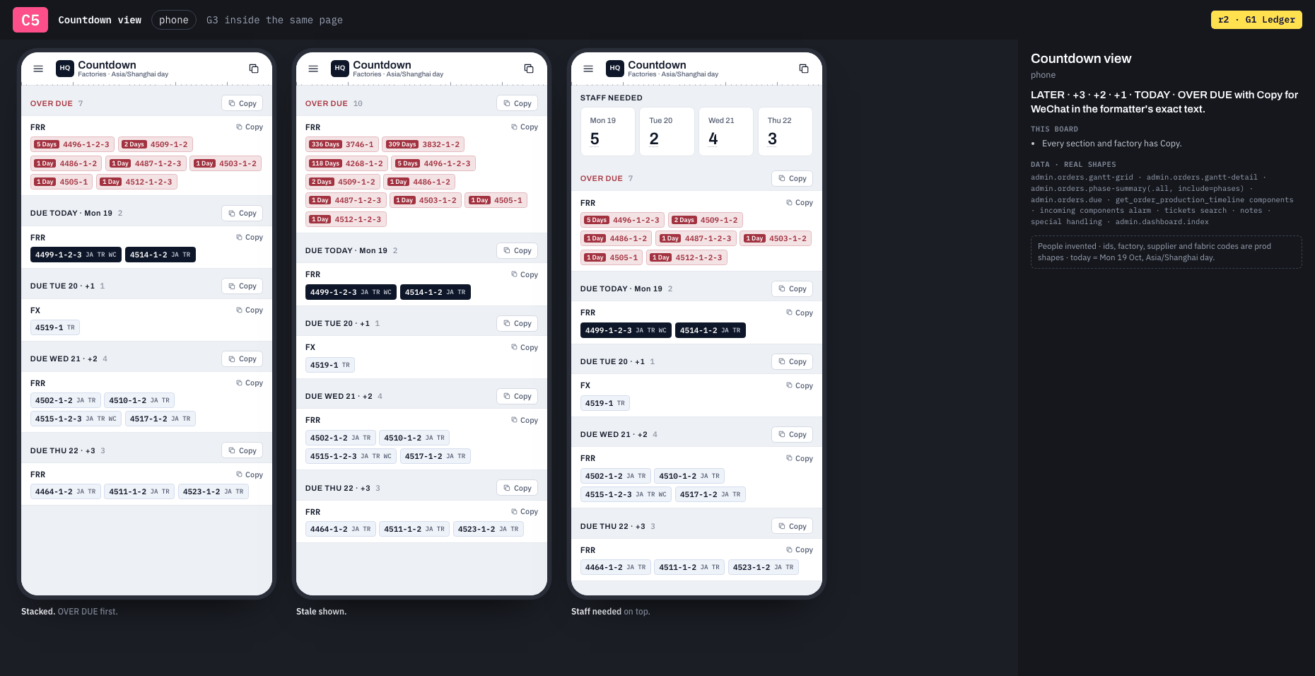 C5 · Countdown view · phone